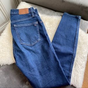 Madewell 10” Skinny Skinny Dark Wash Jeans